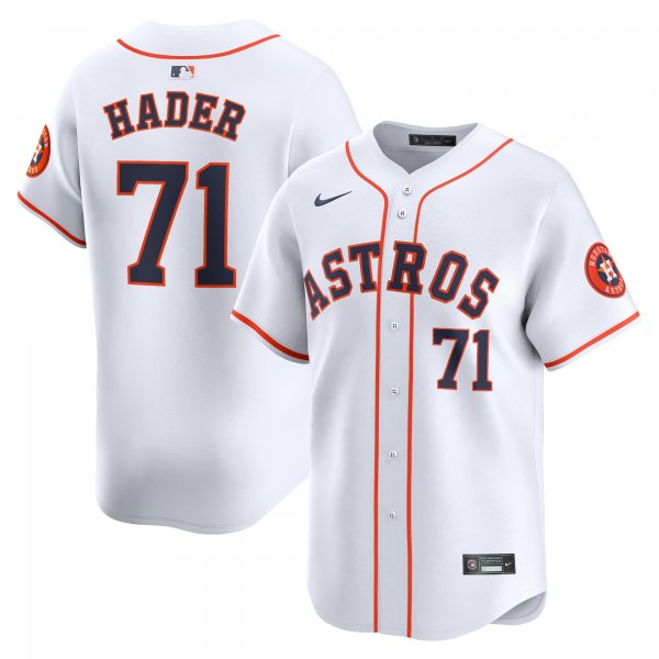 Men's Houston Astros #71 Josh Hader Nike White Home Limited Player Jersey