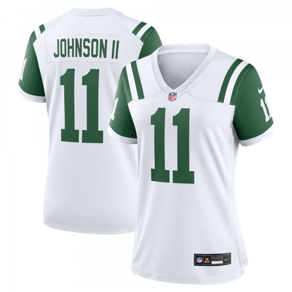 Women's New York Jets #11 Jermaine Johnson II Nike White Classic Alternate Player Jersey