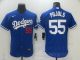 Men's Los Angeles Dodgers #55 Albert Pujols Blue MLB Player Jersey