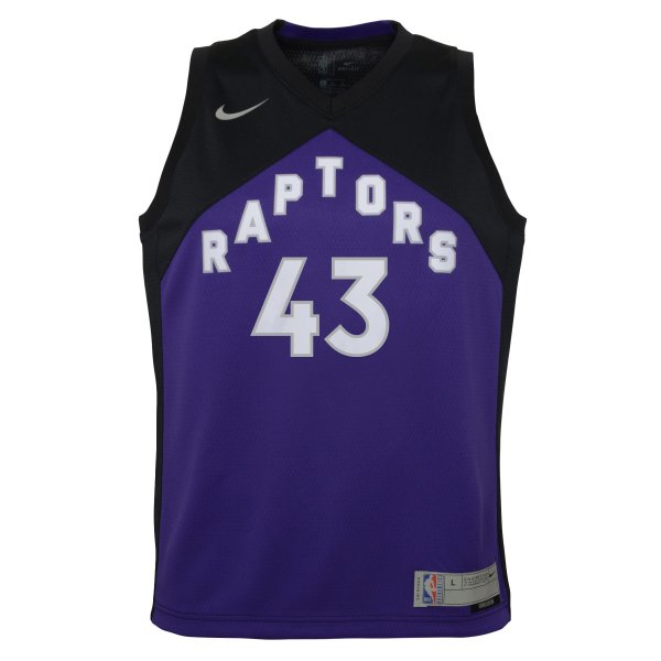 Youth Toronto Raptors Pascal Siakam Nike Black/Purple 2020/21 Swingman Player Jersey - Earned Edition