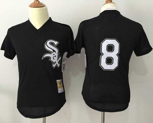 Mitchell And Ness 1993 Chicago White sox #8 Bo Jackson Black Throwback Stitched MLB Jersey