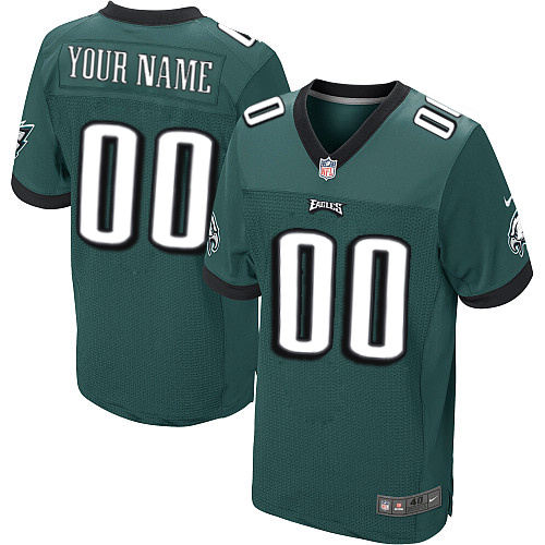 Nike Philadelphia Eagles Customized Midnight Green Stitched Elite Men's NFL Jersey