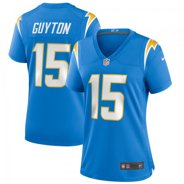 Women's Los Angeles Chargers Jalen Guyton Nike Powder Blue Player Game Jersey