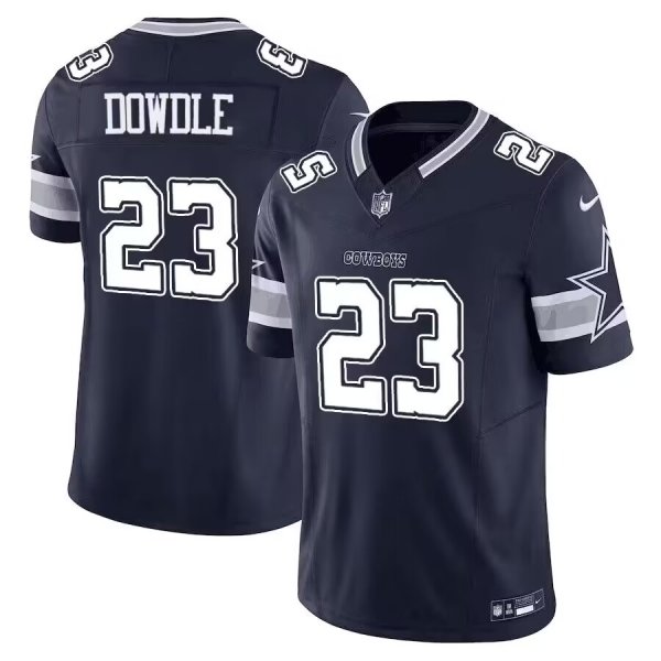 Men's Dallas Cowboys #23 Rico Dowdle Nike Navy Vapor F.U.S.E. Limited Jersey