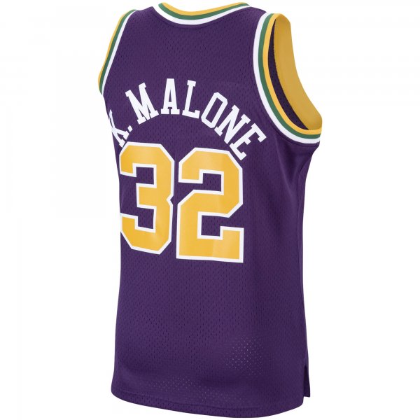 Men's Utah Jazz Karl Malone Mitchell & Ness Purple 1991/92 Hardwood Classics Swingman Jersey