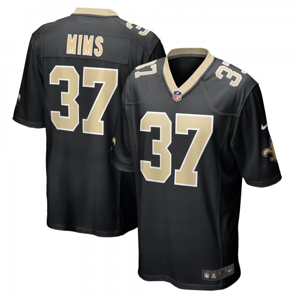 Men's New Orleans Saints Jordan Mims Nike  Black Team Game Jersey