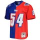 Men's New England Patriots Tedy Bruschi Mitchell & Ness Royal/Red 1996 Split Legacy Replica Jersey