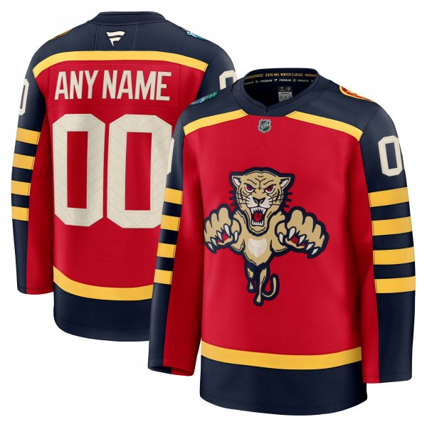 Men's Florida Panthers Fanatics Red 2026 NHL Winter Classic Premium Custom Jersey