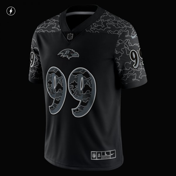 Men's Baltimore Ravens Odafe Oweh Nike Black RFLCTV Limited Jersey