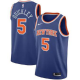 Men's Nike New York Knicks #5 Immanuel Quickley Blue NBA 2020-21 Icon Edition Swingman Jersey