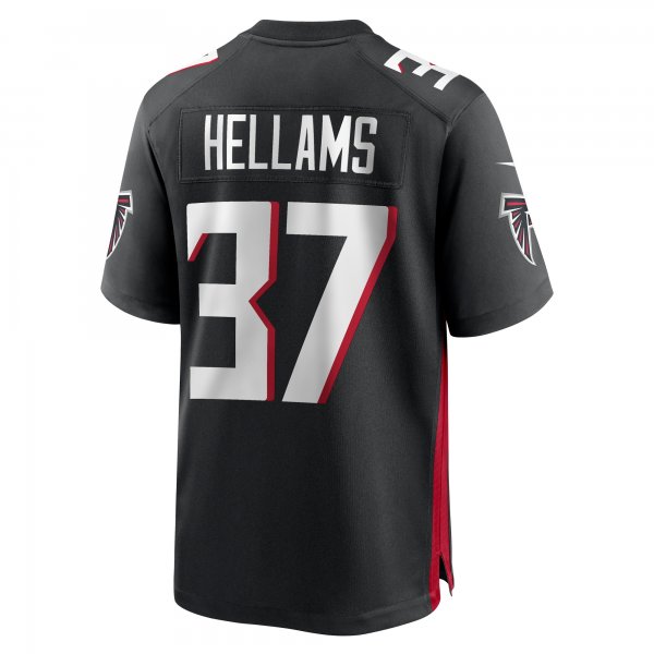 Men's Atlanta Falcons DeMarcco Hellams Nike  Black Team Game Jersey