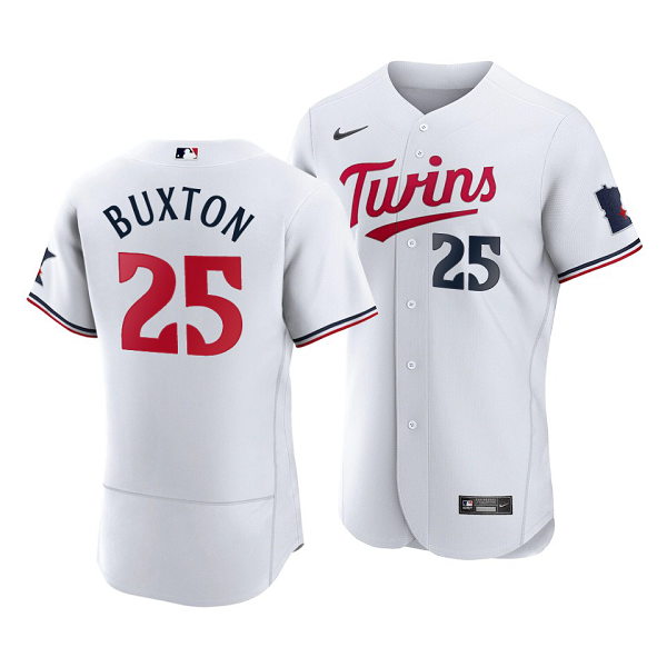 Men's Minnesota Twins Byron Buxton 2023 Flexbase White Jersey