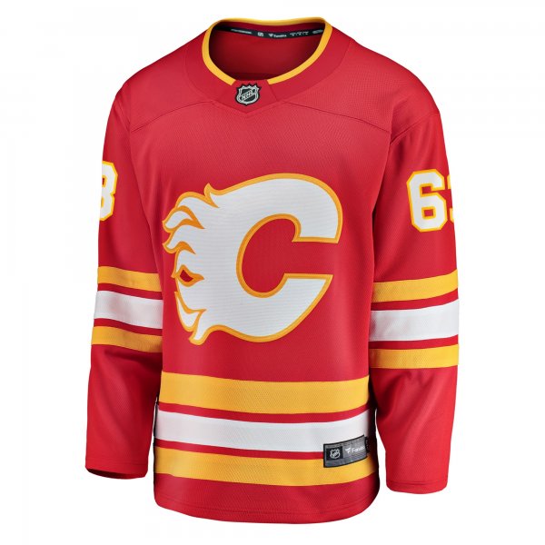 Men's Calgary Flames Adam Ruzicka Fanatics Red Home Breakaway Player Jersey