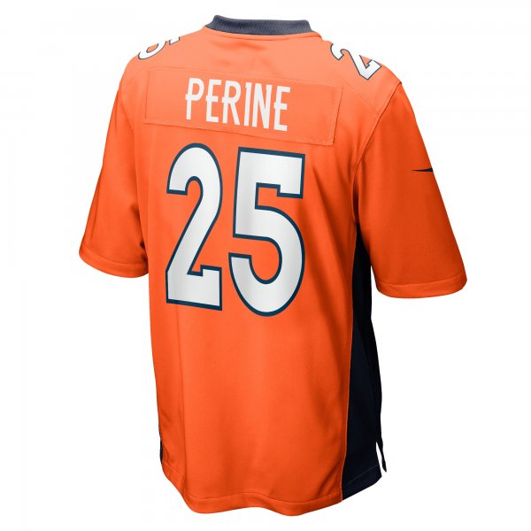 Men's Denver Broncos Samaje Perine Nike Orange Game Player Jersey