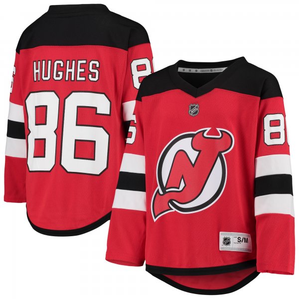 Youth New Jersey Devils Jack Hughes Red Home Player Replica Jersey