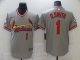 Men's St.Louis Cardinals 1 O.Smith Grey Game 2021 Nike MLB Jersey