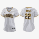 Women's San Diego Padres #22 Juan Soto Home MLB Jersey - White Brown