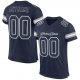 Men's Custom Navy Navy-White Mesh Authentic Football Jersey