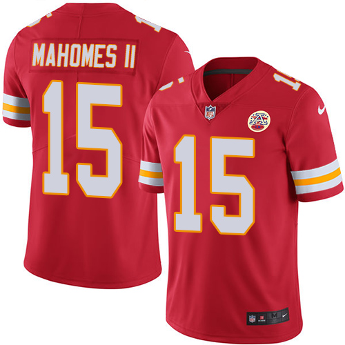 Nike Kansas City Chiefs #15 Patrick Mahomes II Red Team Color Youth Stitched NFL Vapor Untouchable Limited Jersey