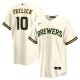 Men's Milwaukee Brewers Sal Frelick Nike Cream Home Replica Player Jersey