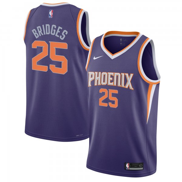 Youth Phoenix Suns Mikal Bridges Nike Purple Swingman Jersey - Icon Edition