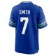 Men's Seattle Seahawks Geno Smith Nike Royal Throwback Player Game Jersey