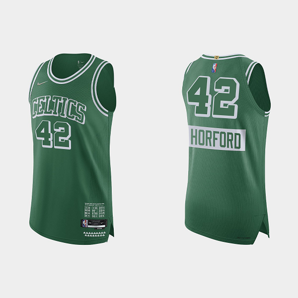 Men's Boston Celtics #42 Al Horford 2021/22 75th Anniversary City Green NBA Jersey