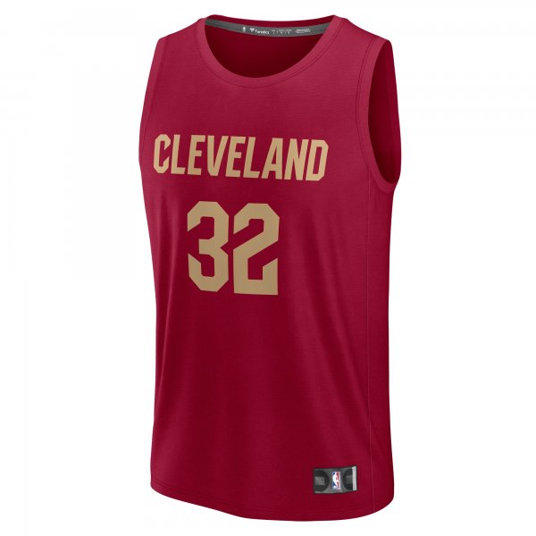 Men's Cleveland Cavaliers Dean Wade Fanatics Wine Fast Break Player Jersey - Icon Edition