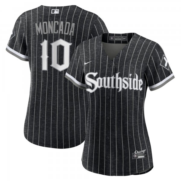 Women's Chicago White Sox Yoan Moncada Nike Black City Connect Replica Player Jersey