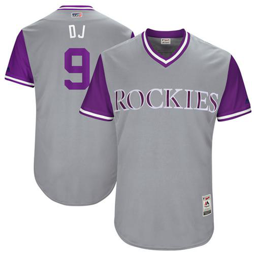 Colorado Rockies #9 DJ LeMahieu Gray "DJ" Players Weekend Stitched MLB Jersey