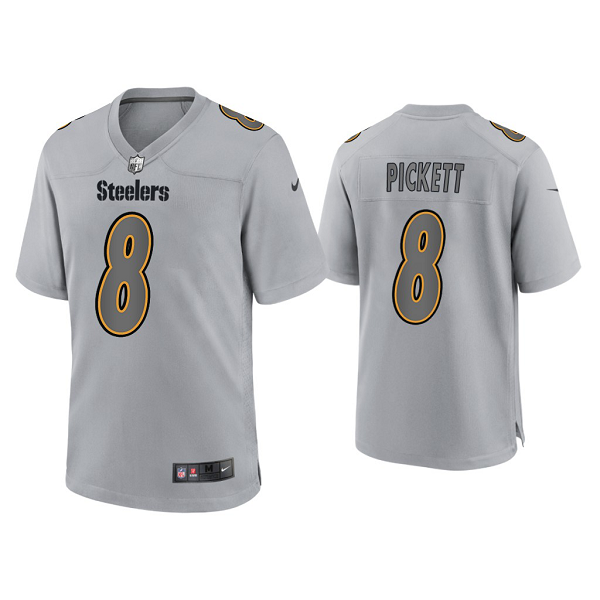 Men's Pittsburgh Steelers Kenny Pickett Gray Atmosphere Fashion Game Jersey