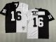 Men's Las Vegas Raiders #16 Jim Plunkett Split Black & White Mitchell & Ness Jersey