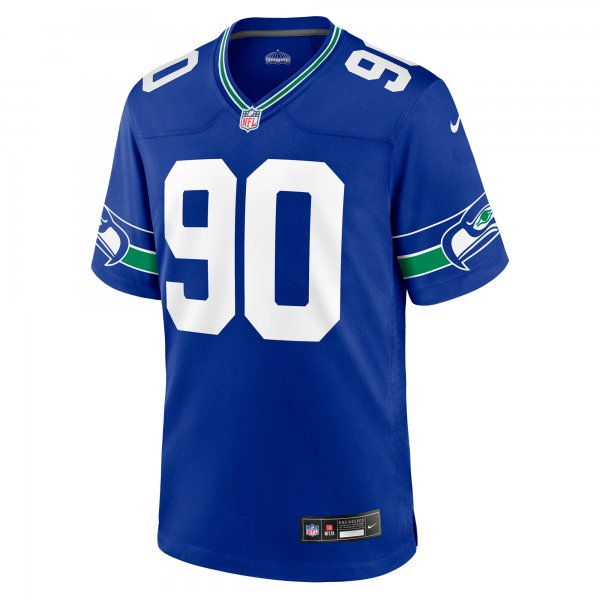 Men's Seattle Seahawks Jarran Reed Nike Royal Throwback Player Game Jersey