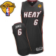 Men's Miami Heat Finals Patch #6 LeBron James Revolution 30 Black Stitched NBA Jersey