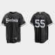 Men's Chicago White Sox #55 Carlos Rodon Black 2021 MLB City Connect Cool Base Jersey