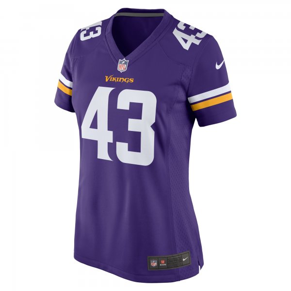 Women's Minnesota Vikings Andrew Van Ginkel Nike  Purple Team Game Jersey