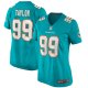 Women's Miami Dolphins Jason Taylor Nike Aqua Game Retired Player Jersey