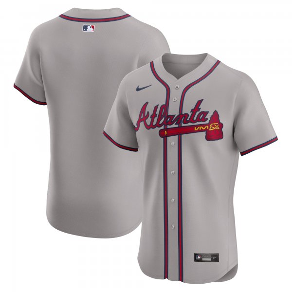 Men's Atlanta Braves Nike Gray Road Elite Jersey