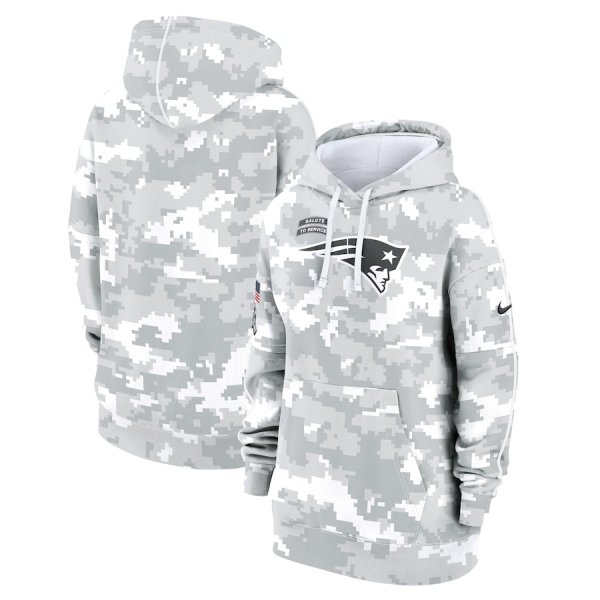 Youth Nike Arctic Camo Seattle Seahawks Super 2024 Salute To Service Club Fleece Pullover Hoodie