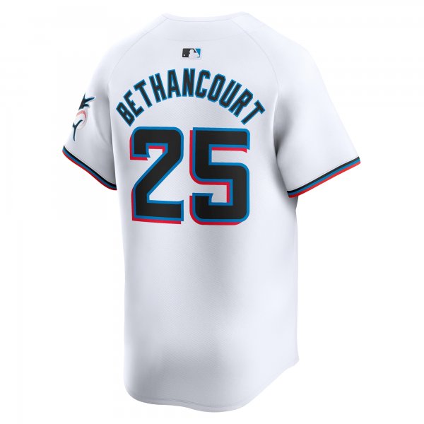 Men's Miami Marlins Christian Bethancourt Nike White Home Limited Player Jersey