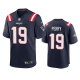 Men's Nike NFL New England Patriots Malcolm Perry #19 Navy Limited Jersey