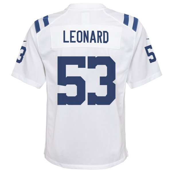 Youth Indianapolis Colts Shaquille Leonard Nike White Game Jersey