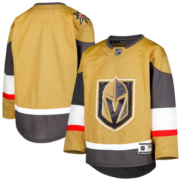 Youth Vegas Golden Knights Gold 2021/22 Home Premier Jersey