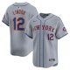 Men's New York Mets #12 Francisco Lindor Nike Gray Away Limited Player Jersey