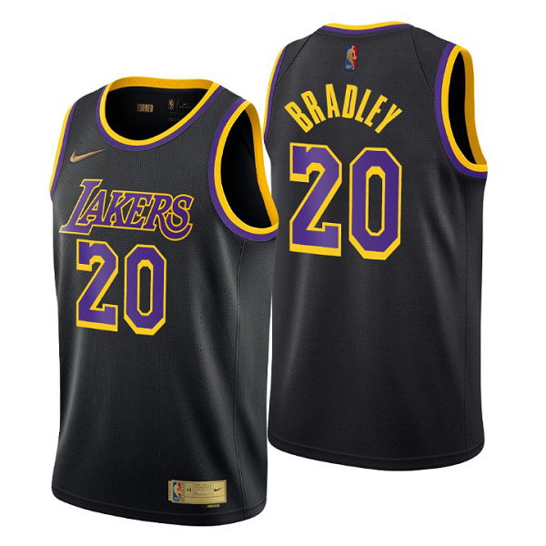 Men's Los Angeles Lakers #20 Avery Bradley Black Swingman 2021 Earned Edition NBA Jersey