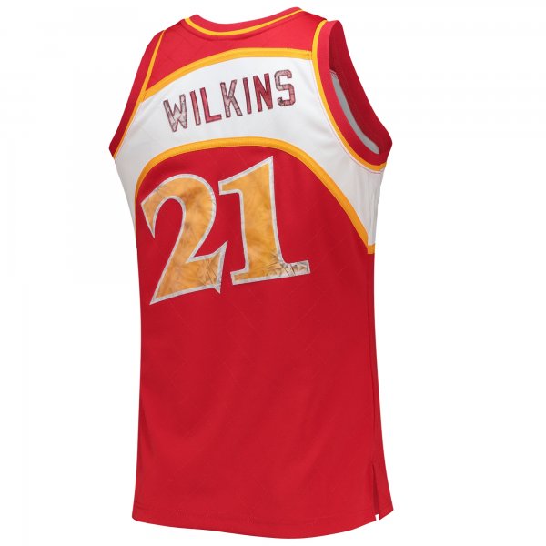 Men's Atlanta Hawks Dominique Wilkins Mitchell & Ness Red 1986/87 Hardwood Classics NBA 75th Anniversary Diamond Swingman Jersey