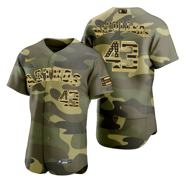 Men's Houston Astros #43 Lance McCullers Camo 2022 Armed Forces Day MLB Jersey