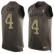 Nike Las Vegas Raiders #4 Derek Carr Green Men's Stitched NFL Limited Salute To Service Tank Top Jersey